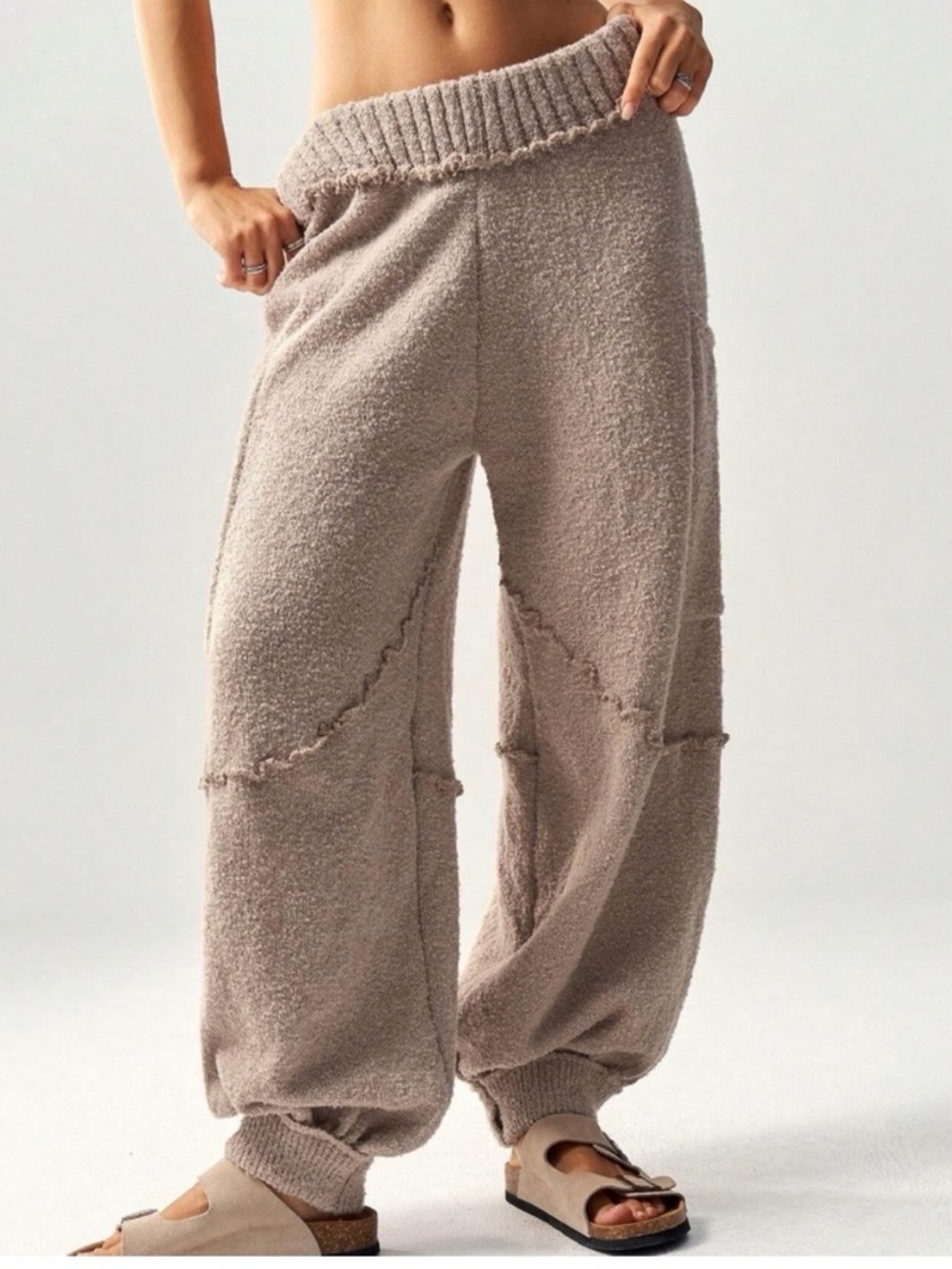 Boho Cozy Harem Textured Lounge Pants